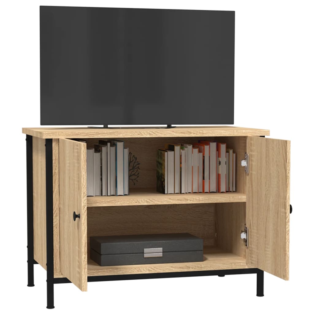 Meuble TV avec portes chêne sonoma 60x35x45cm bois d'ingénierie - XIOS