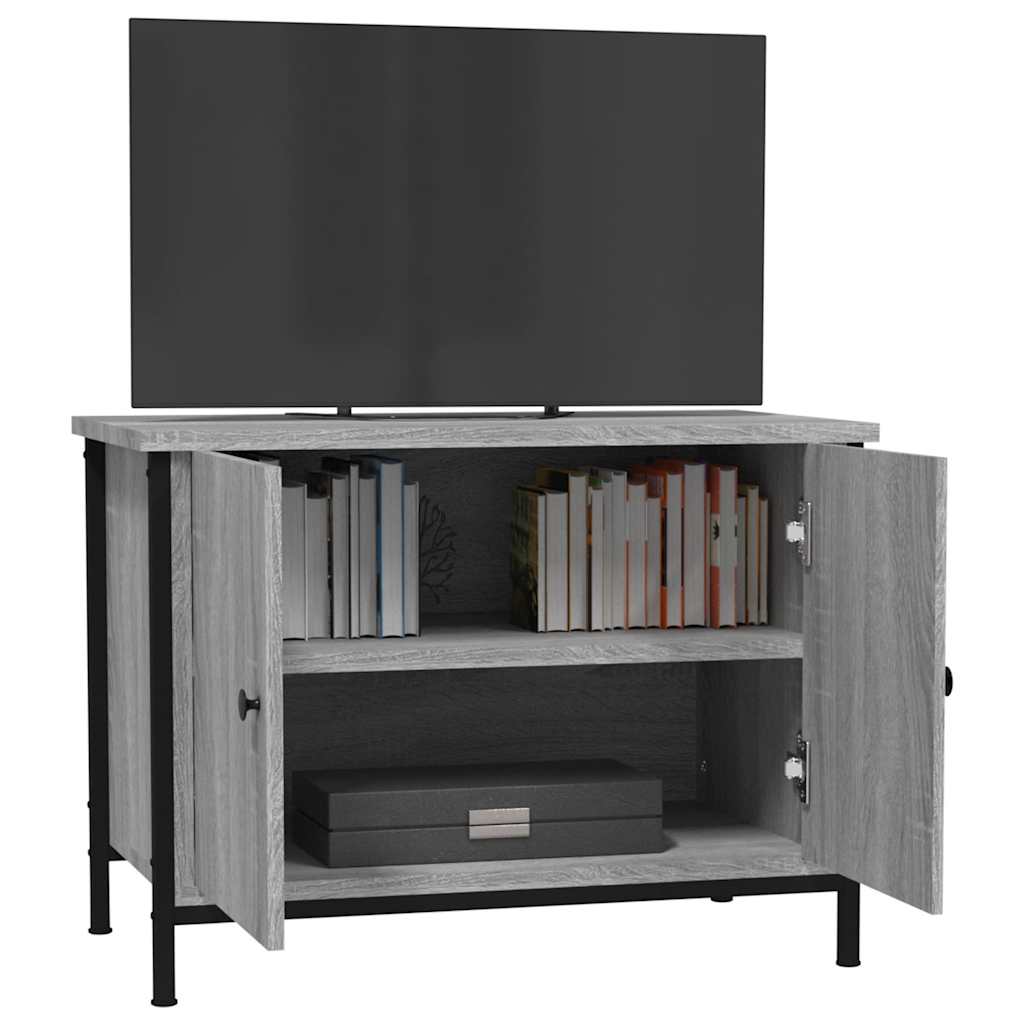 Meuble TV avec portes sonoma gris 60x35x45 cm bois d'ingénierie - XIOS