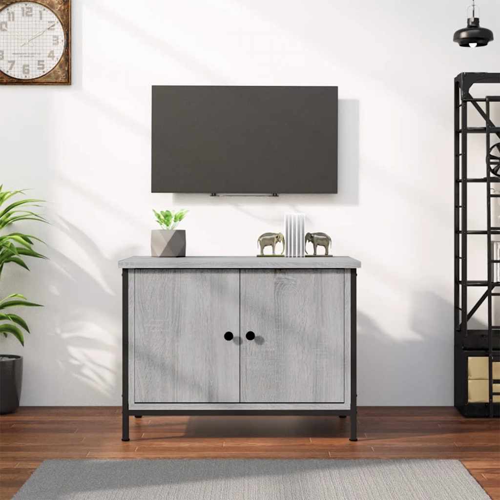 Meuble TV avec portes sonoma gris 60x35x45 cm bois d'ingénierie - XIOS