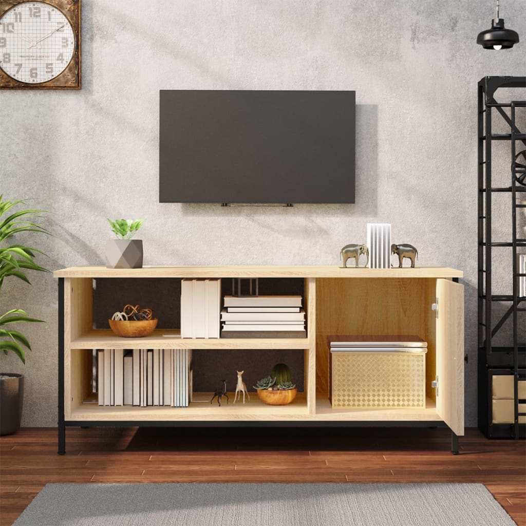 Meuble TV chêne sonoma 100x40x45 cm bois d'ingénierie - XIOS
