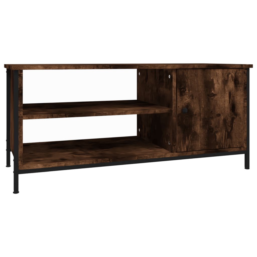 Meuble TV chêne fumé 100x40x45 cm bois d'ingénierie - XIOS