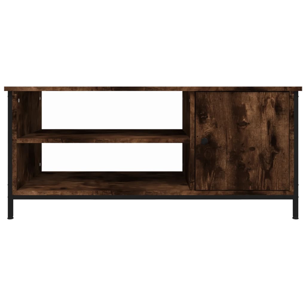 Meuble TV chêne fumé 100x40x45 cm bois d'ingénierie - XIOS