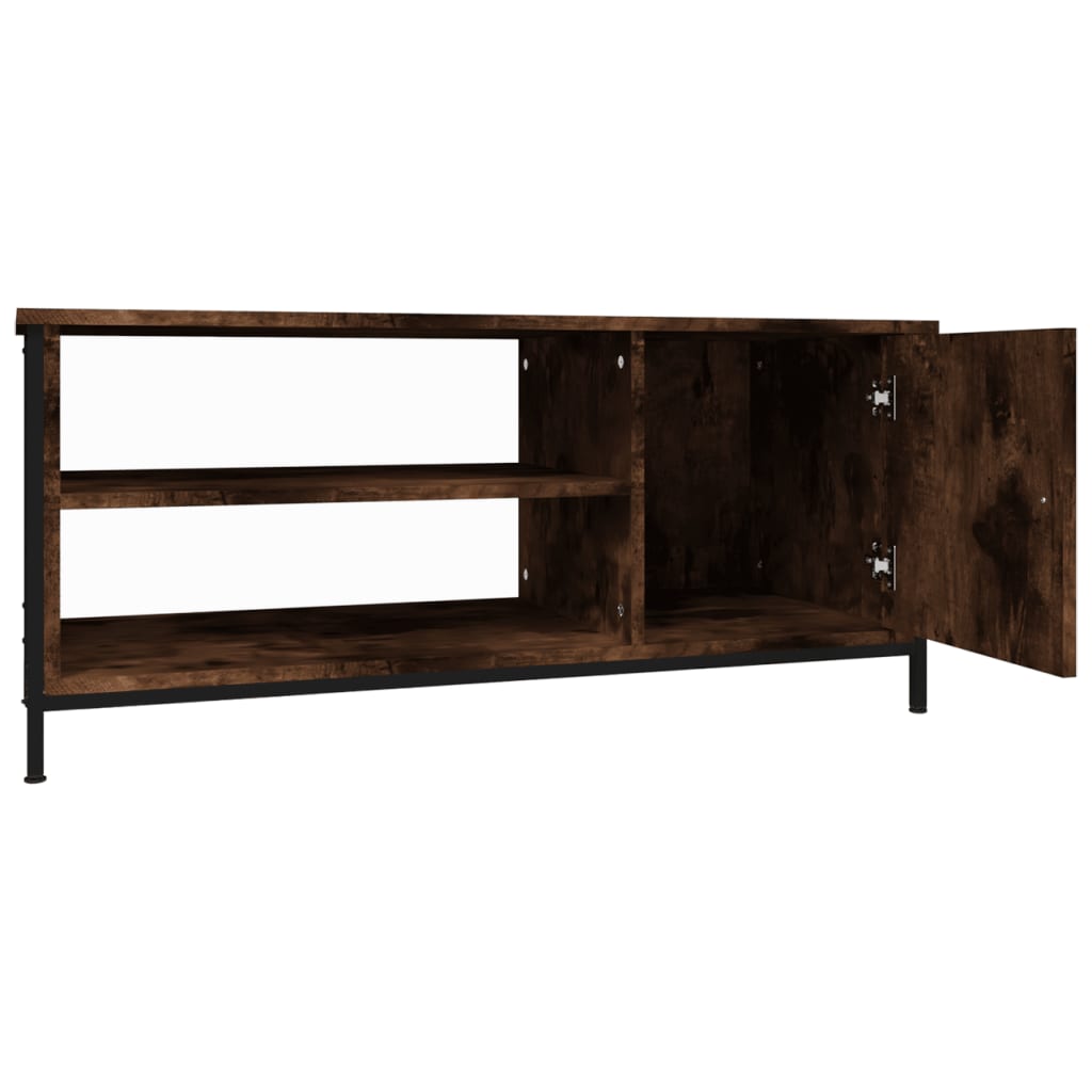 Meuble TV chêne fumé 100x40x45 cm bois d'ingénierie - XIOS