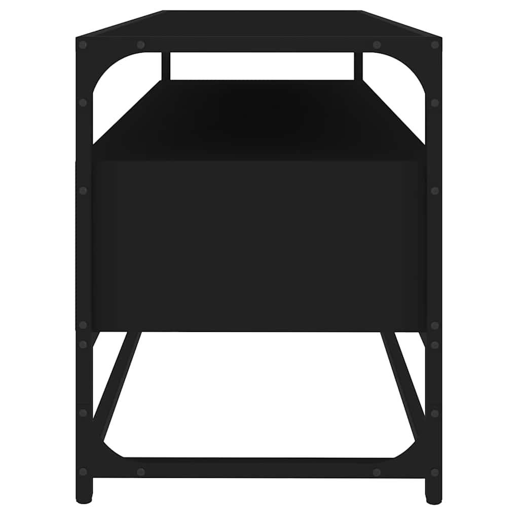 Meuble TV noir 100x35x45 cm bois d'ingénierie - XIOS