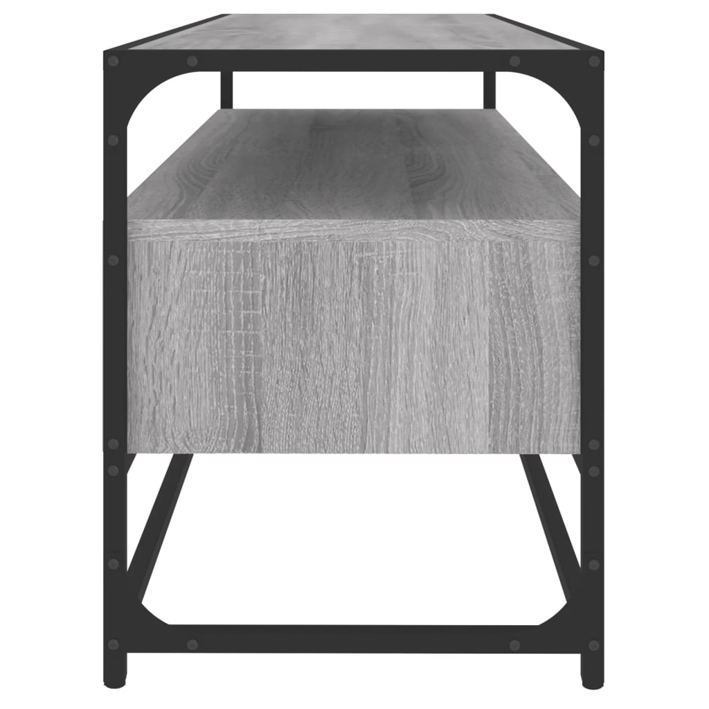 Meuble TV sonoma gris 100x35x45 cm bois d'ingénierie - XIOS