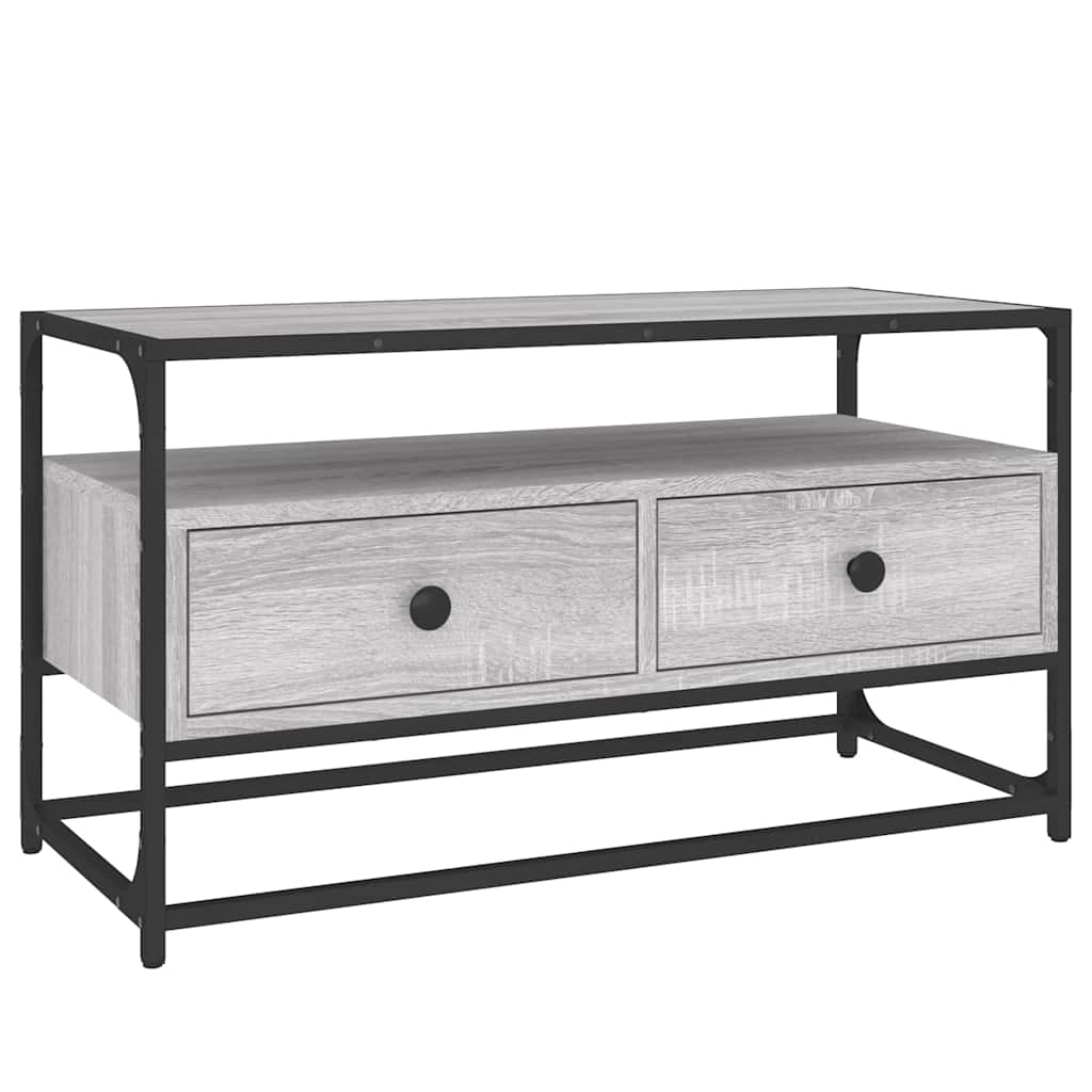 Meuble TV sonoma gris 80x35x45 cm bois d'ingénierie - XIOS