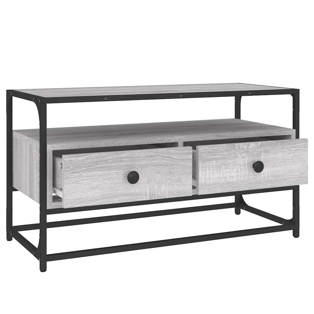 Meuble TV sonoma gris 80x35x45 cm bois d'ingénierie - XIOS