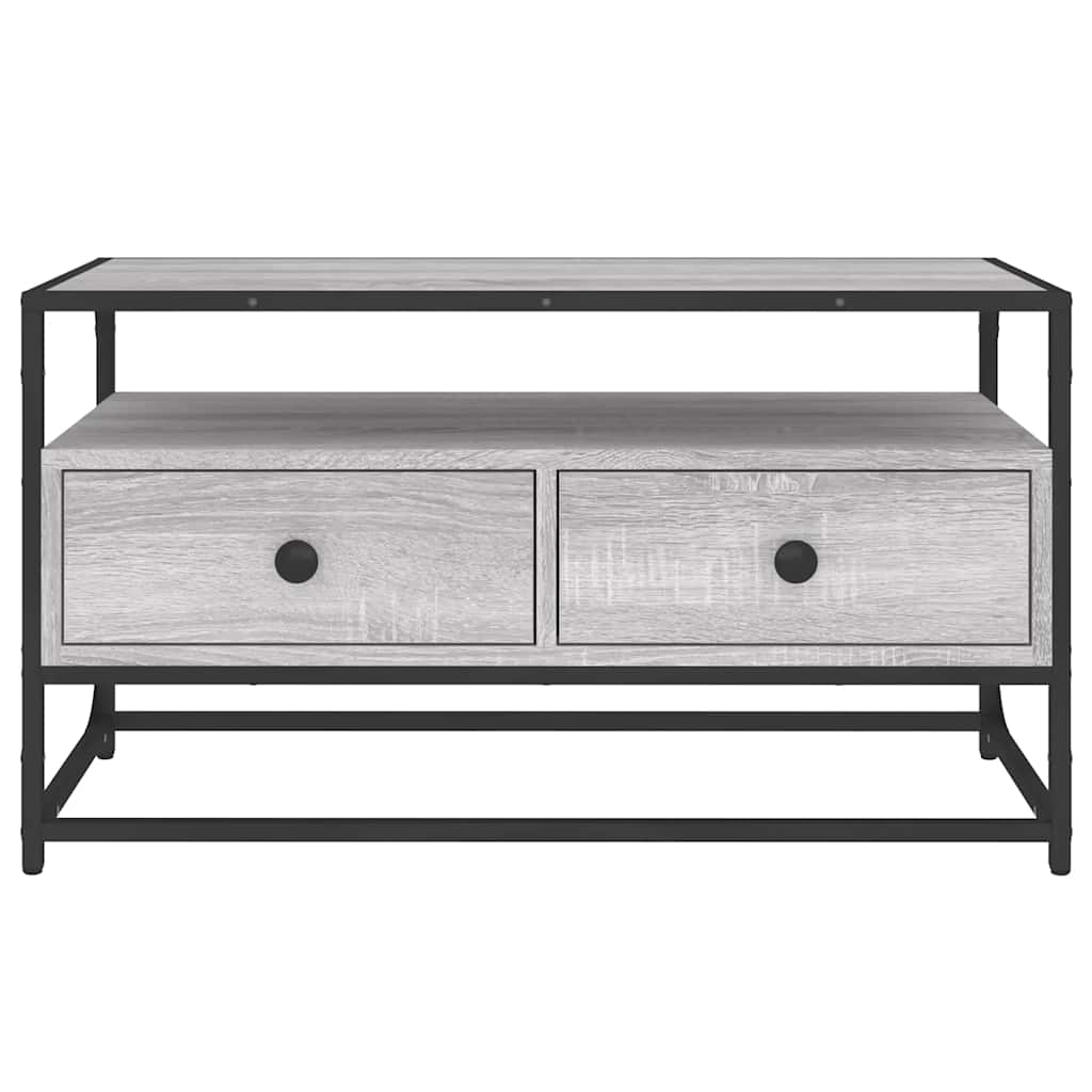 Meuble TV sonoma gris 80x35x45 cm bois d'ingénierie - XIOS