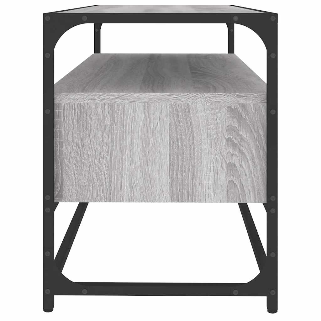 Meuble TV sonoma gris 80x35x45 cm bois d'ingénierie - XIOS