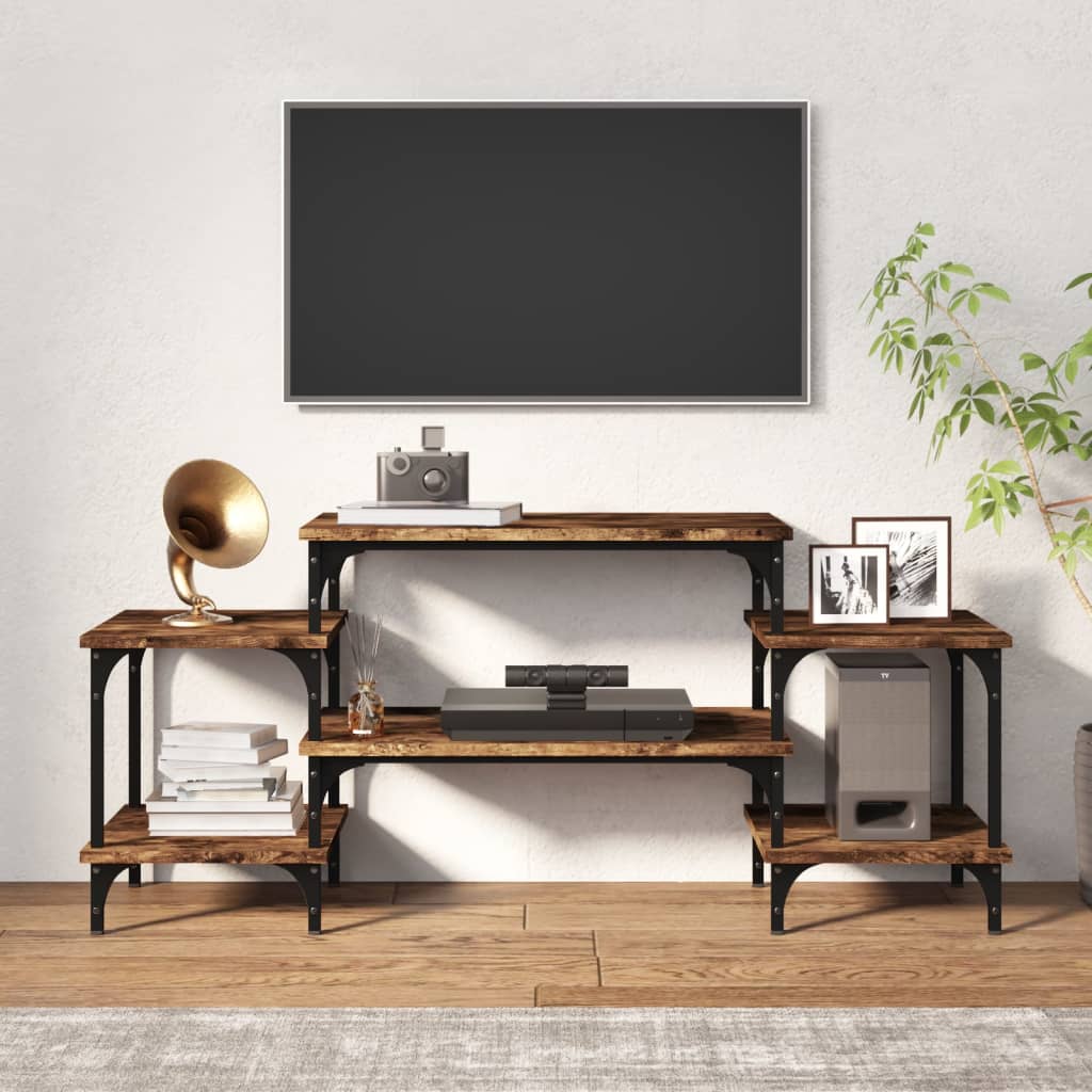 Meuble TV Chêne fumé 117x35x52 cm Bois d'ingénierie - XIOS