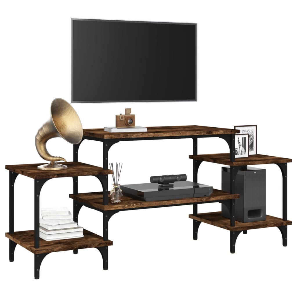 Meuble TV Chêne fumé 117x35x52 cm Bois d'ingénierie - XIOS