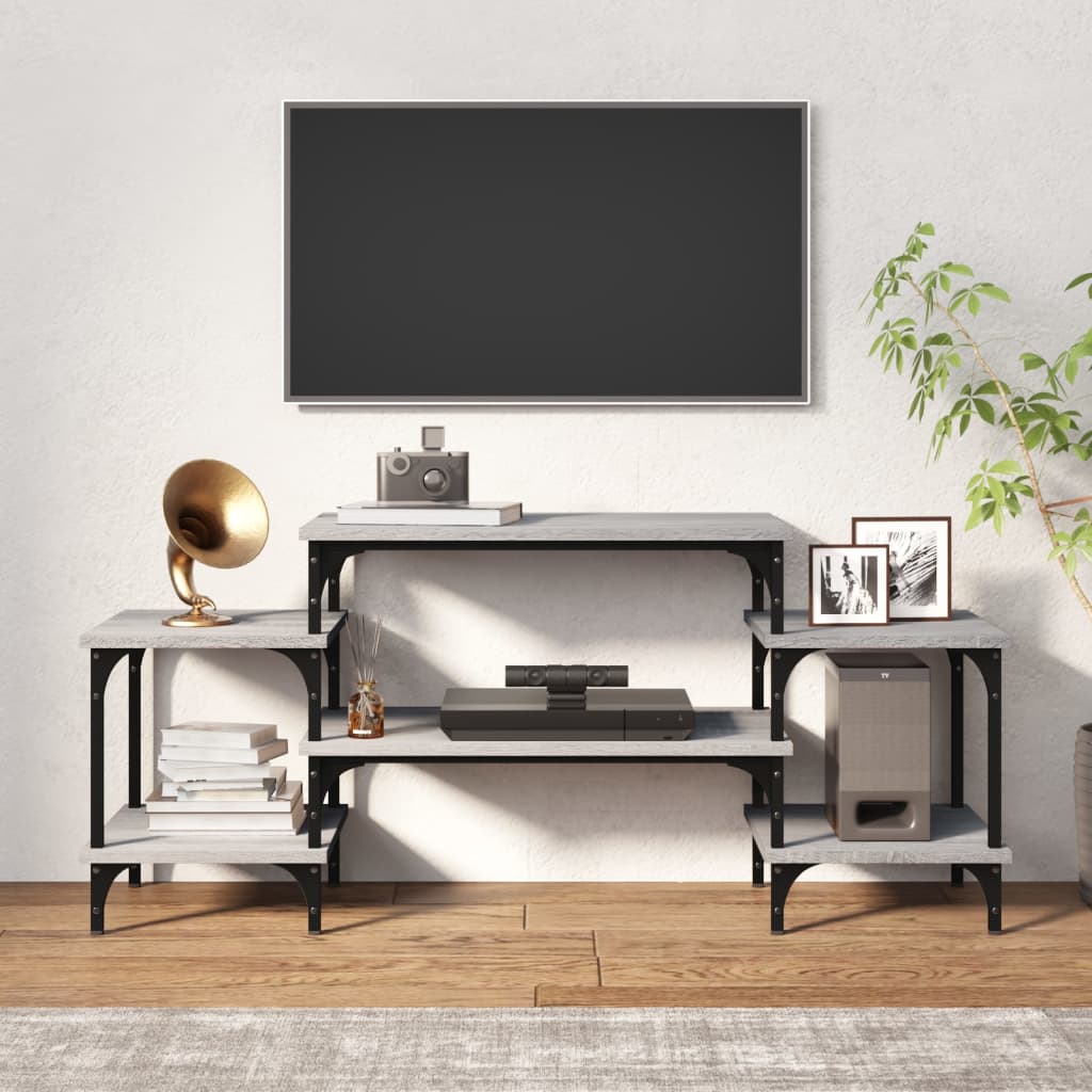 Meuble TV Sonoma gris 117x35x52 cm Bois d'ingénierie - XIOS