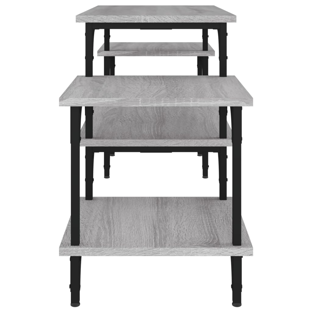 Meuble TV Sonoma gris 117x35x52 cm Bois d'ingénierie - XIOS