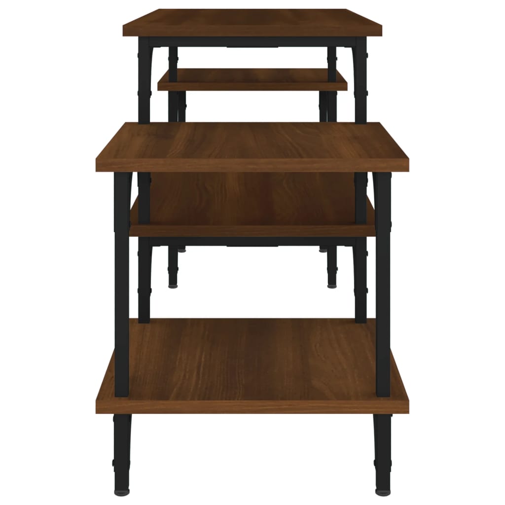 Meuble TV Chêne marron 117x35x52 cm Bois d'ingénierie - XIOS