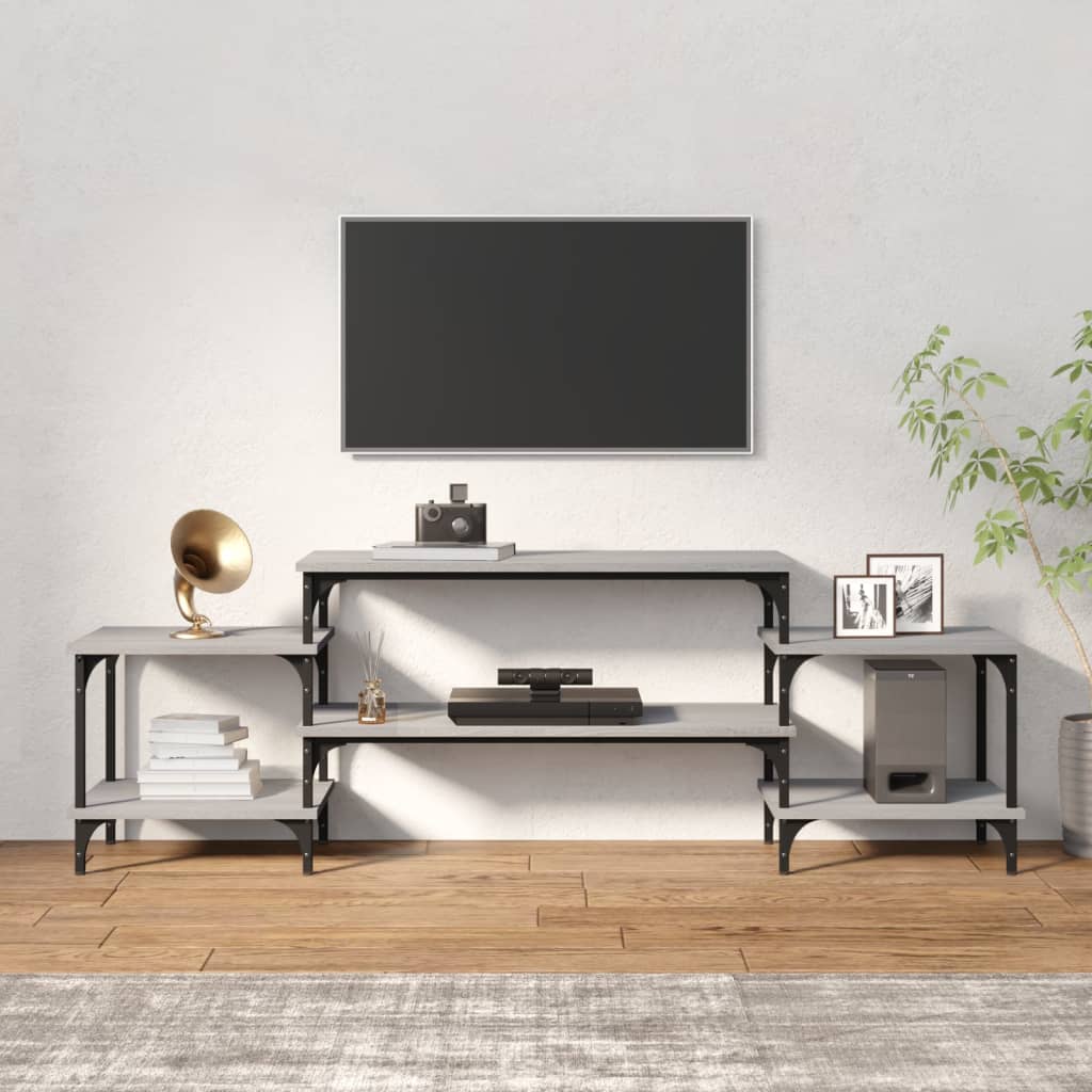 Meuble TV Sonoma gris 157x35x52 cm bois d'ingénierie - XIOS