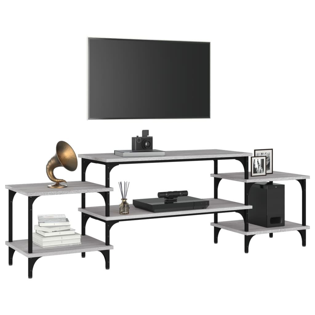 Meuble TV Sonoma gris 157x35x52 cm bois d'ingénierie - XIOS