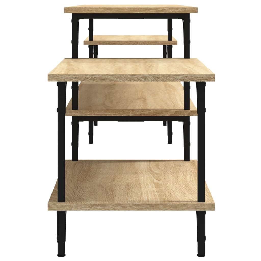 Meuble TV chêne sonoma 197x35x52 cm bois d'ingénierie - XIOS