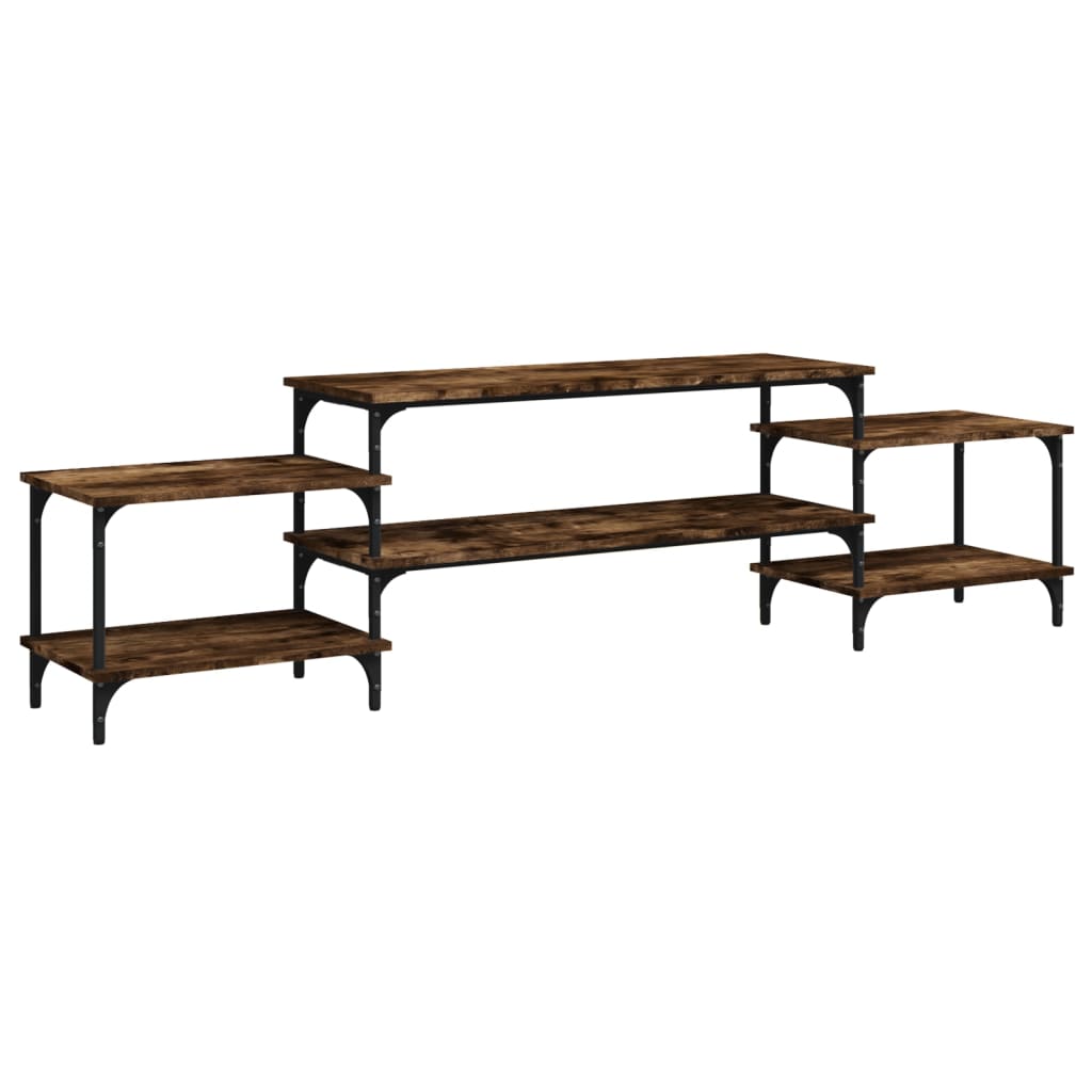 Meuble TV chêne fumé 197x35x52 cm bois d'ingénierie - XIOS