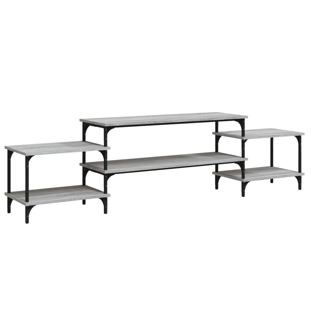 Meuble TV sonoma gris 197x35x52 cm Bois d'ingénierie - XIOS