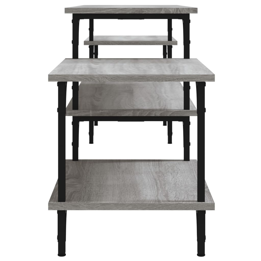 Meuble TV sonoma gris 197x35x52 cm Bois d'ingénierie - XIOS
