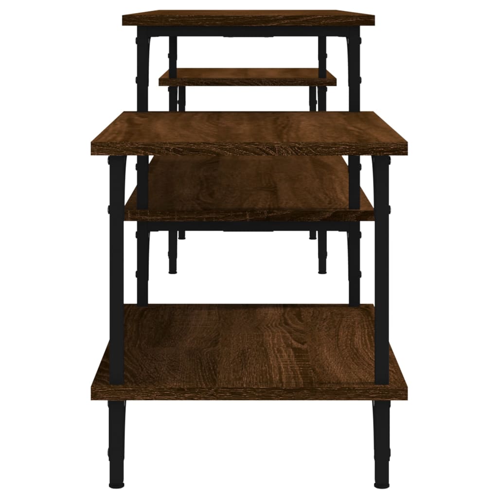 Meuble TV chêne marron 197x35x52 cm bois d'ingénierie - XIOS