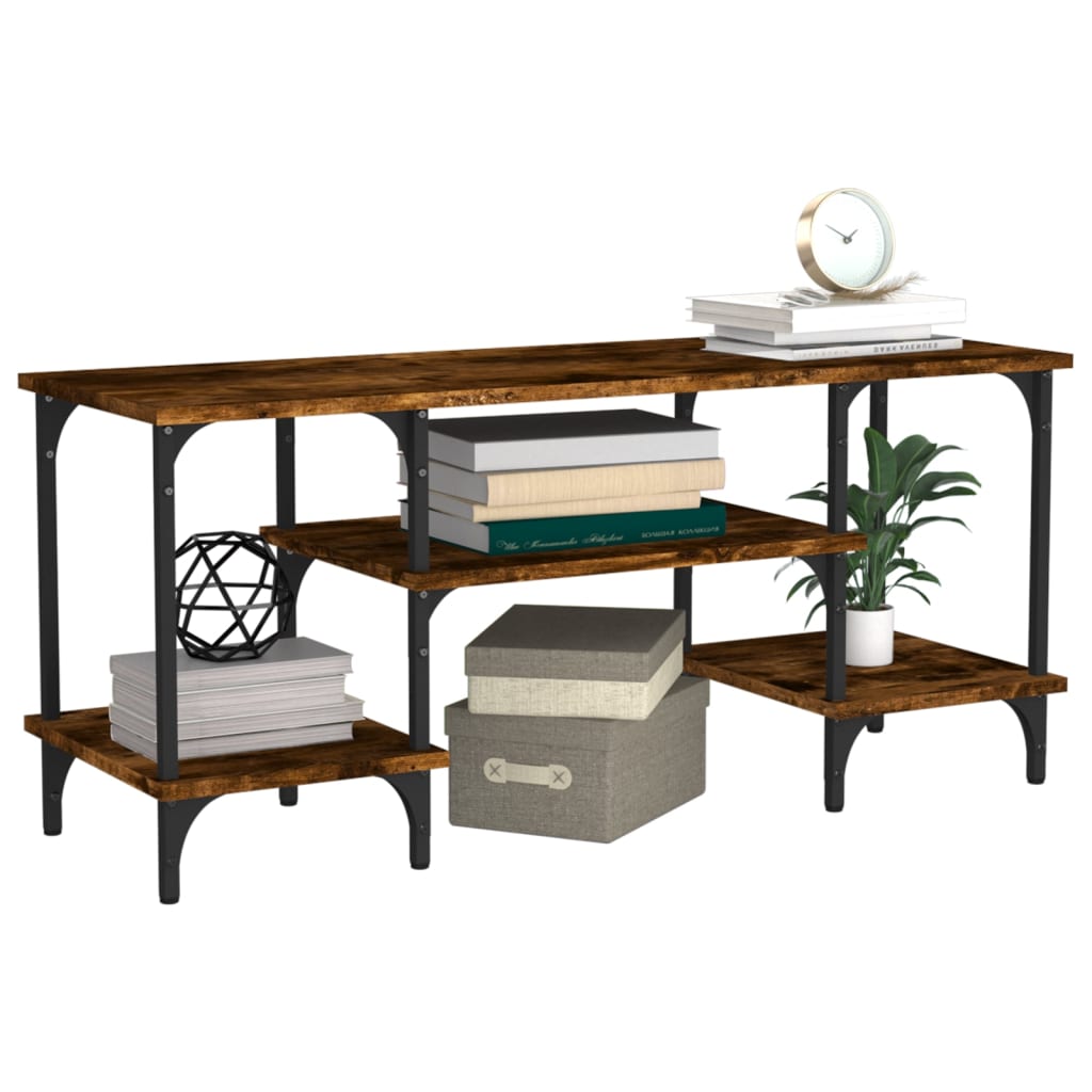 Meuble TV chêne fumé 102x35x45,5 cm bois d'ingénierie - XIOS