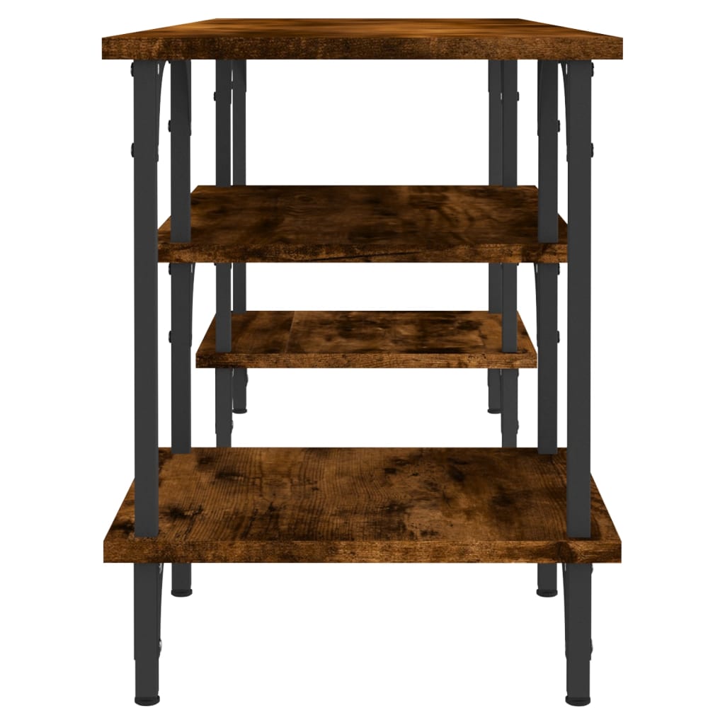 Meuble TV chêne fumé 102x35x45,5 cm bois d'ingénierie - XIOS