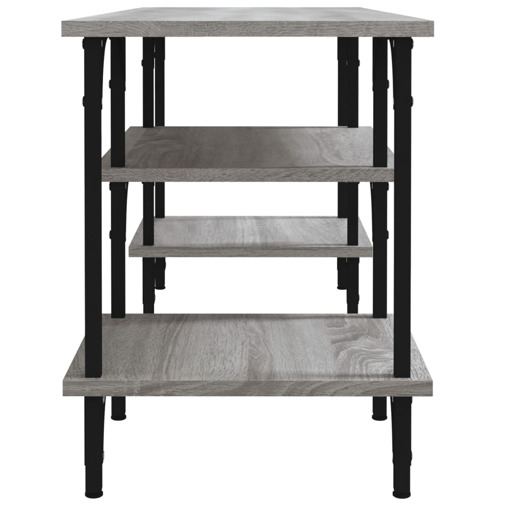 Meuble TV sonoma gris 102x35x45,5 cm bois d'ingénierie - XIOS