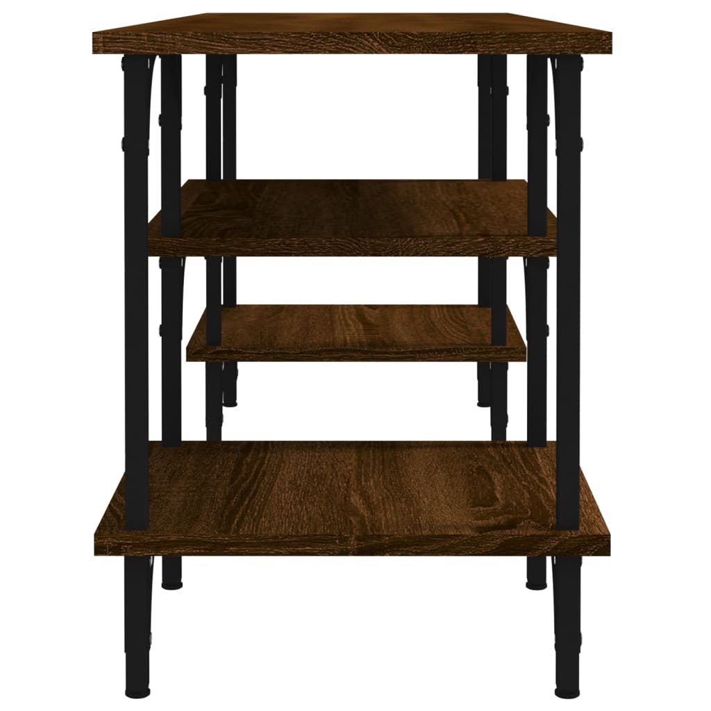 Meuble TV chêne marron 102x35x45,5 cm bois d'ingénierie - XIOS