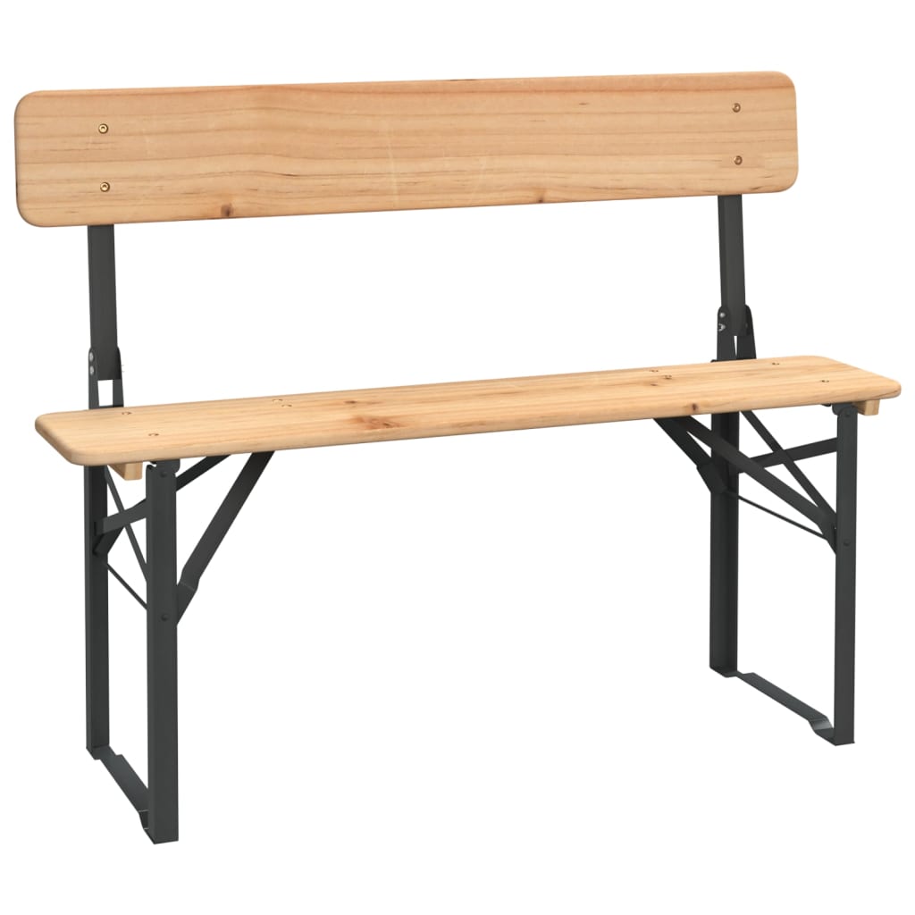 Ensemble de tables à bière pliantes 3 pcs bois massif de sapin - XIOS