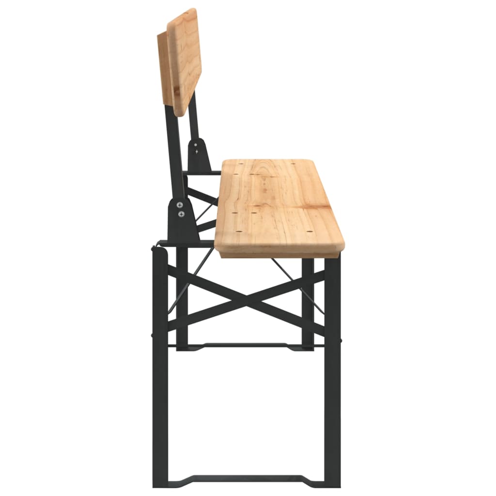 Ensemble de tables à bière pliantes 3 pcs bois massif de sapin - XIOS