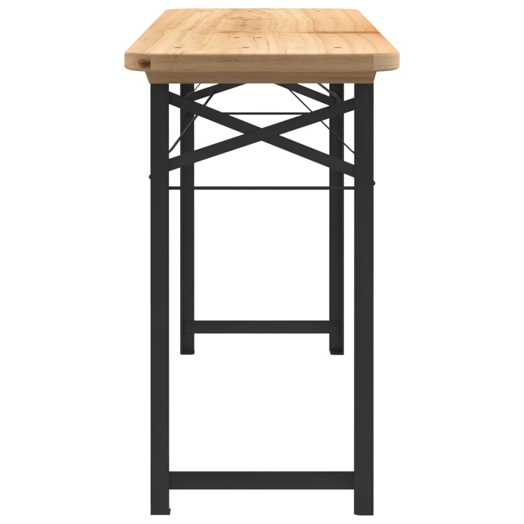 Ensemble de tables à bière pliantes 3 pcs bois massif de sapin - XIOS