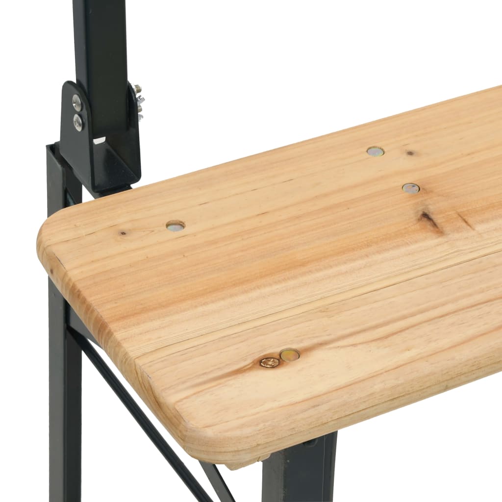 Ensemble de tables à bière pliantes 3 pcs bois massif de sapin - XIOS