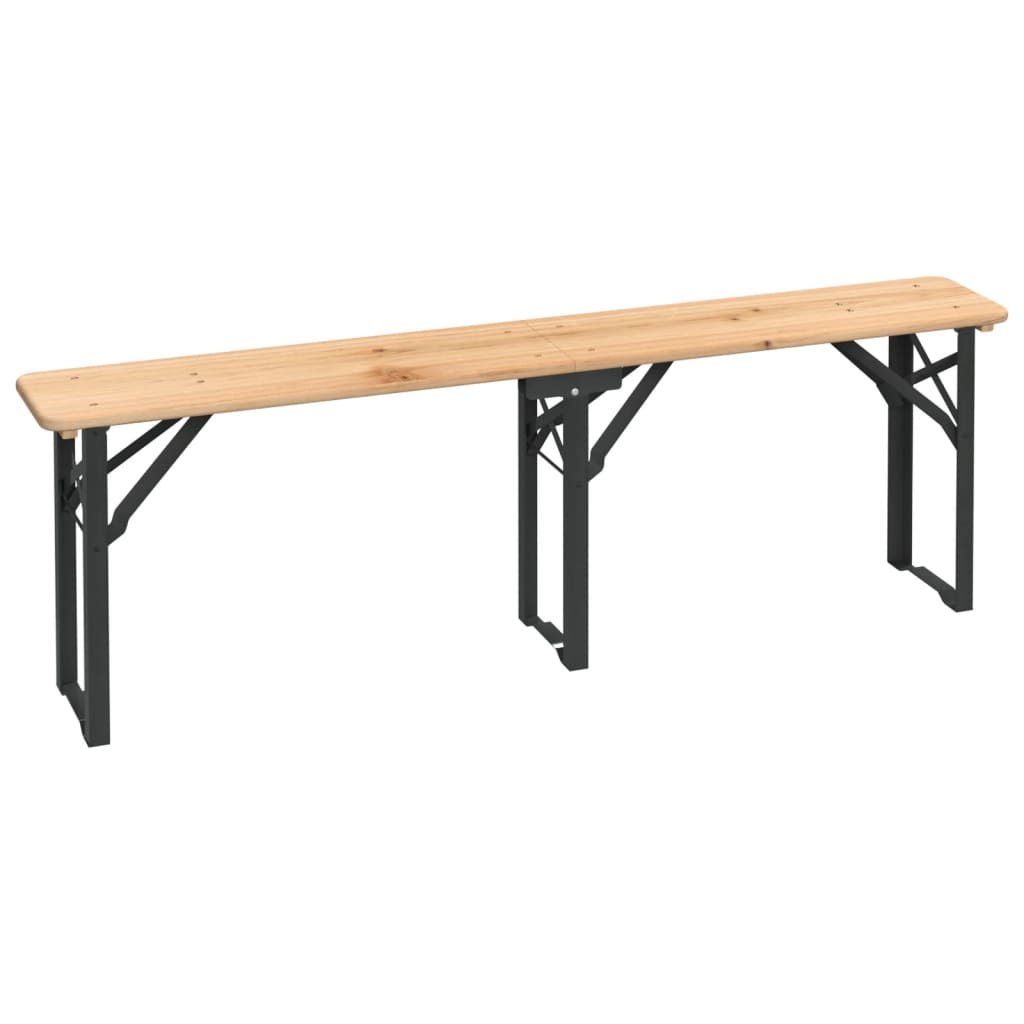 Ensemble de tables à bière pliantes 3 pcs bois massif de sapin - XIOS