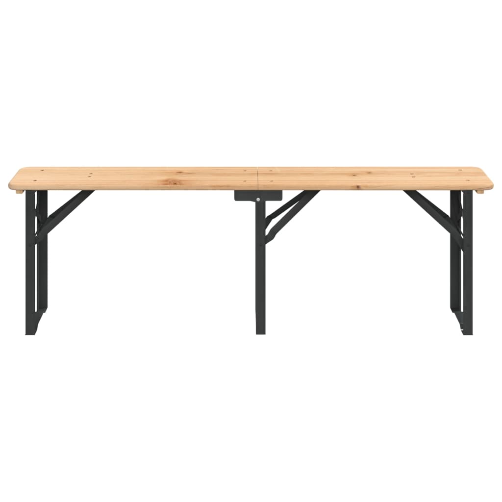 Ensemble de tables à bière pliantes 3 pcs bois massif de sapin - XIOS