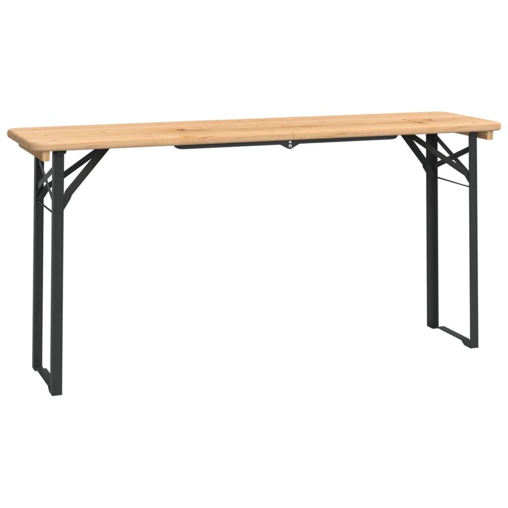 Ensemble de tables à bière pliantes 3 pcs bois massif de sapin - XIOS