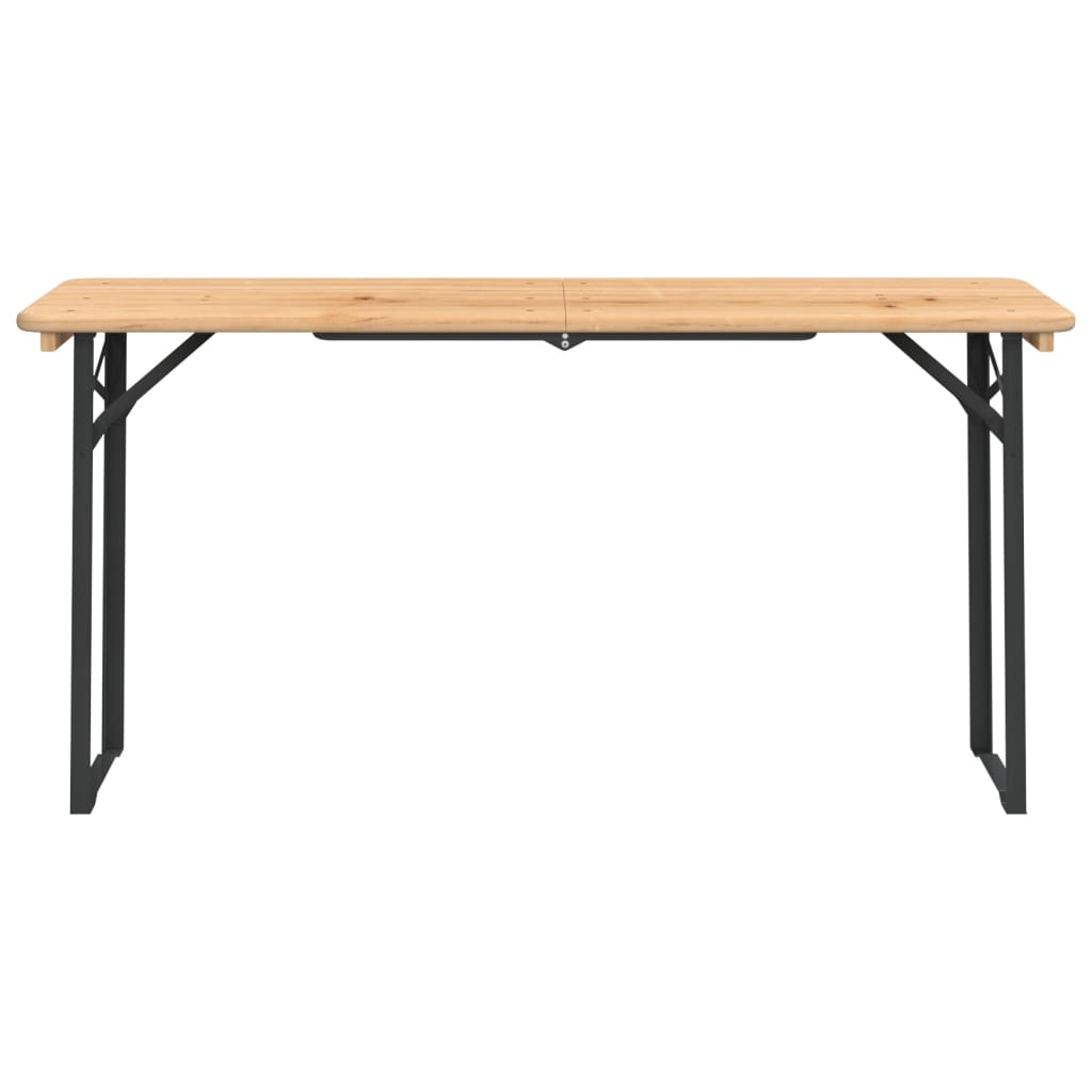 Ensemble de tables à bière pliantes 3 pcs bois massif de sapin - XIOS
