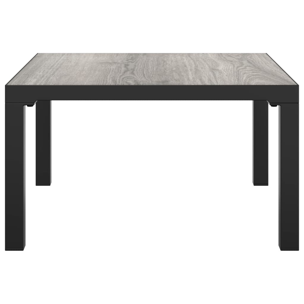 Table basse de jardin gris 55x55x31 cm DPC et acier