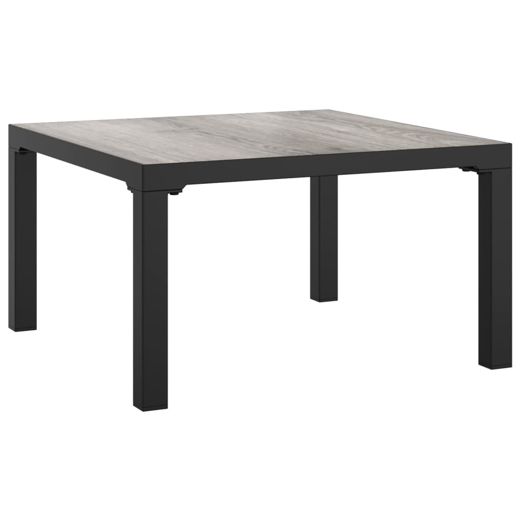 Salon de jardin 4 pcs noir et gris résine tressée - XIOS