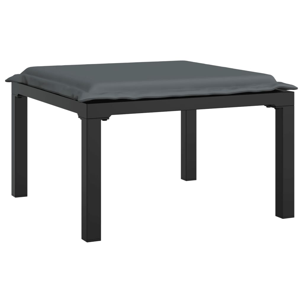 Salon de jardin 4 pcs noir et gris résine tressée - XIOS
