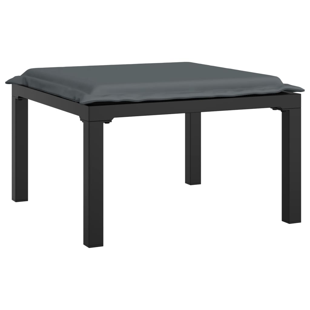 Salon de jardin 3 pcs noir et gris résine tressée - XIOS