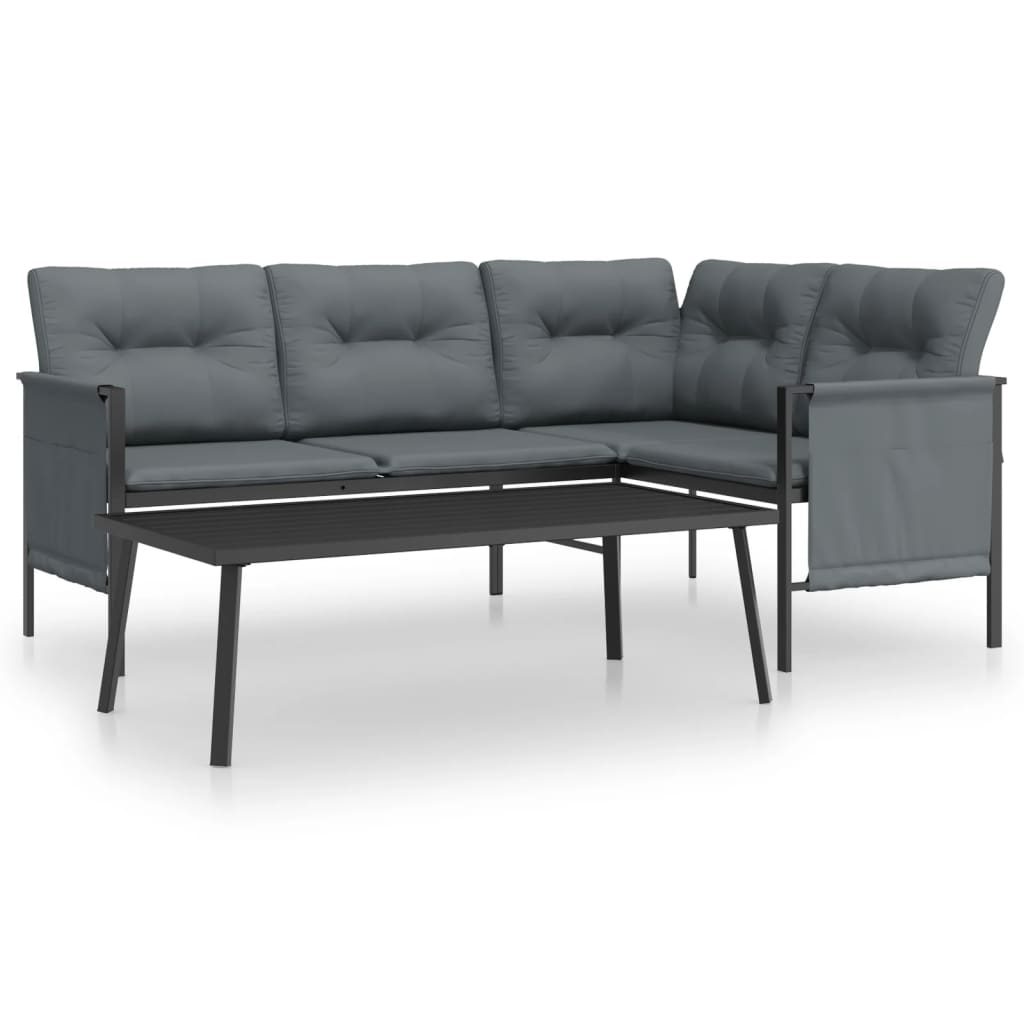 Salon de jardin 2 pcs anthracite acier - XIOS