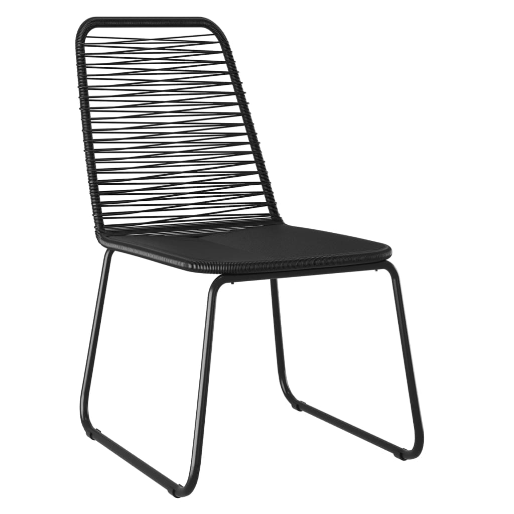 Ensemble à manger de jardin 5 pcs Noir