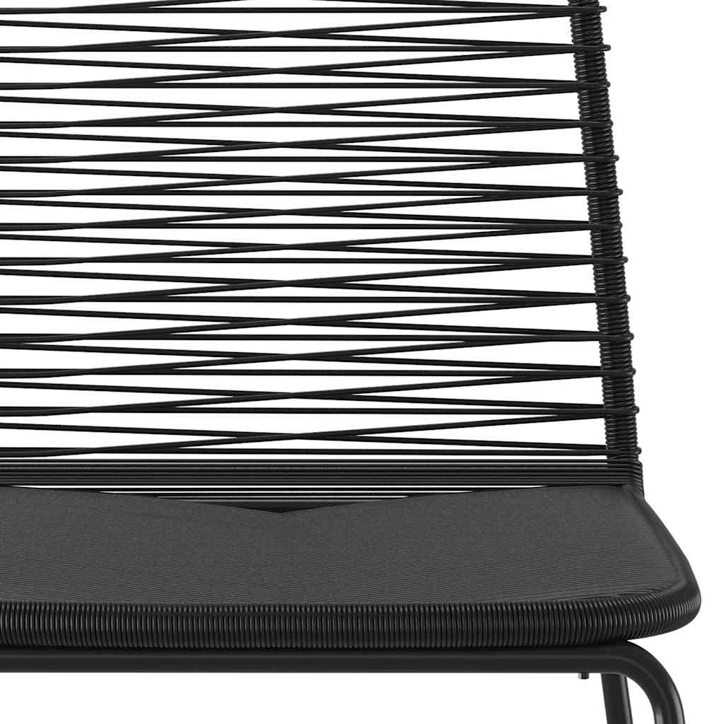 Ensemble à manger de jardin 5 pcs Noir