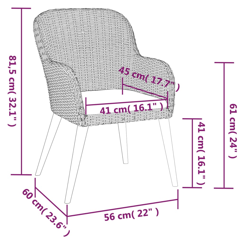 Ensemble à manger de jardin avec coussins 5 pcs Noir