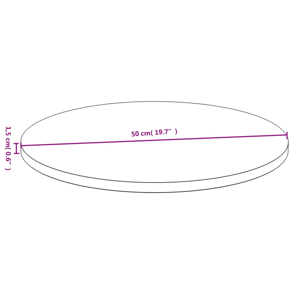 Dessus de table Ø50x1,5 cm bambou - XIOS