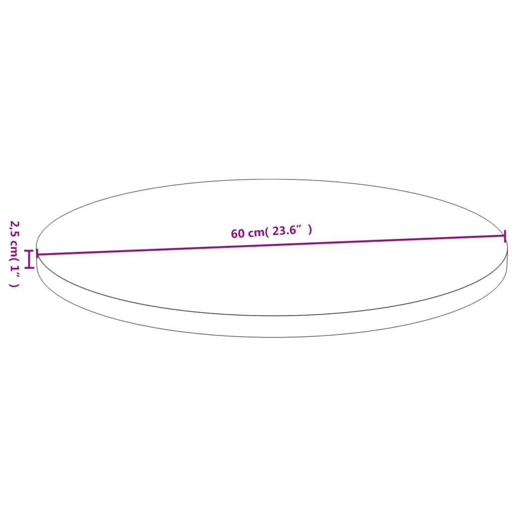 Dessus de table Ø60x2,5 cm bambou - XIOS