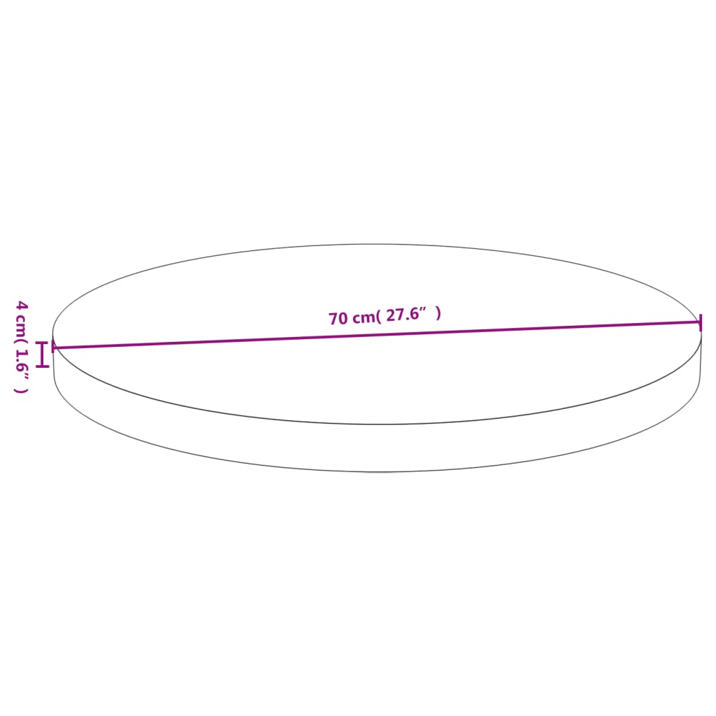 Dessus de table Ø70x4 cm bambou - XIOS