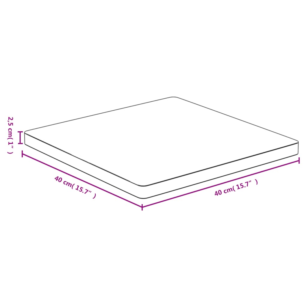 Dessus de table 40x40x2,5 cm bambou - XIOS