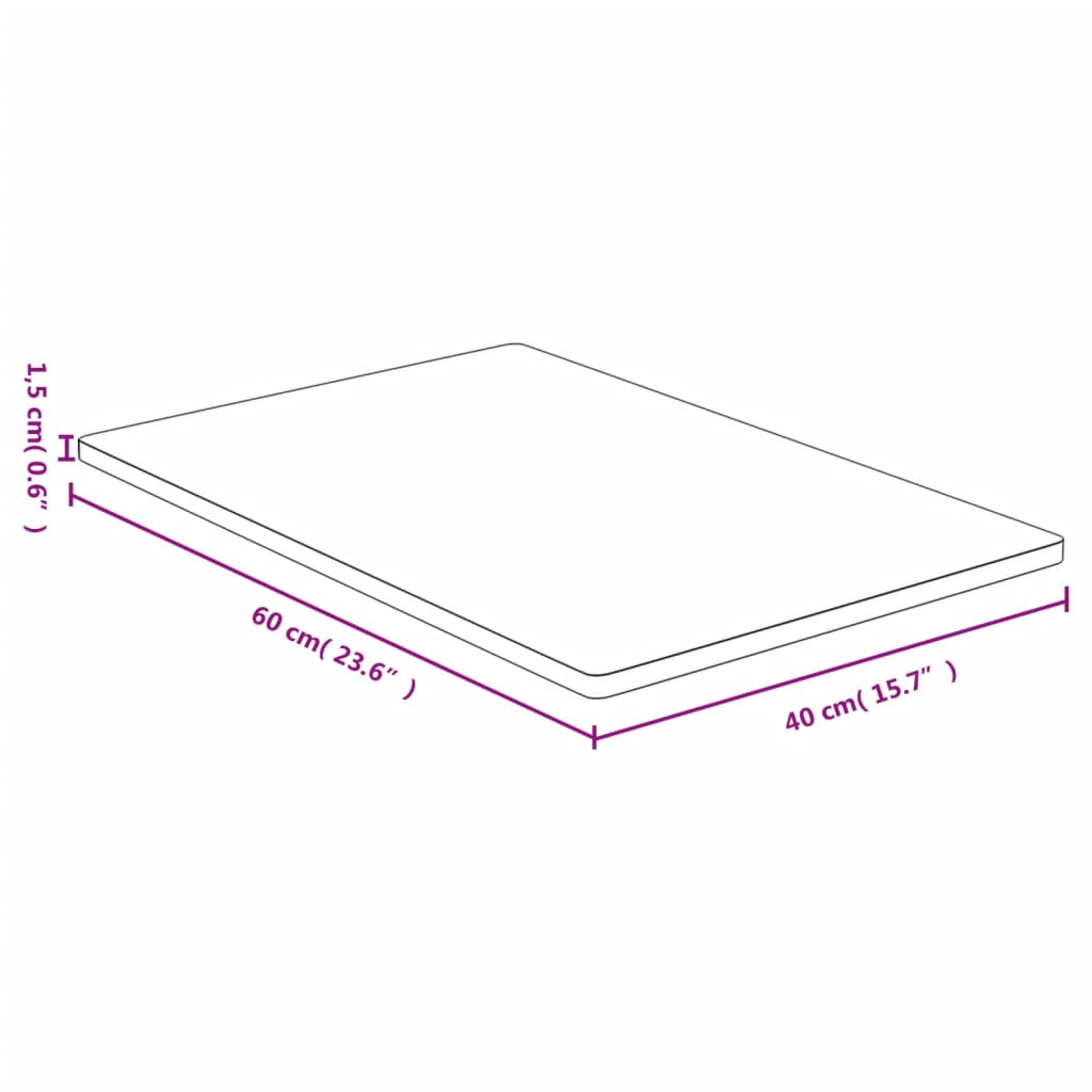 Dessus de table 40x60x1,5 cm bambou - XIOS